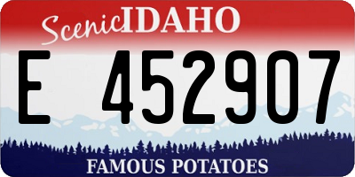 ID license plate E452907