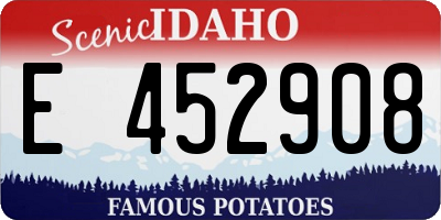 ID license plate E452908