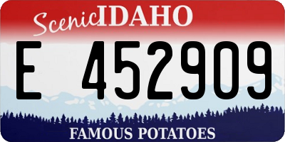 ID license plate E452909