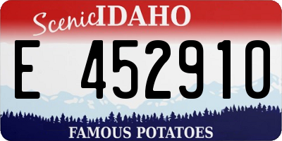 ID license plate E452910