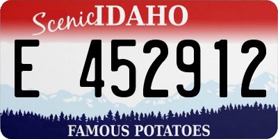 ID license plate E452912