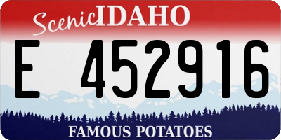 ID license plate E452916