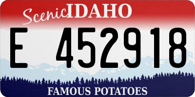 ID license plate E452918