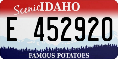ID license plate E452920