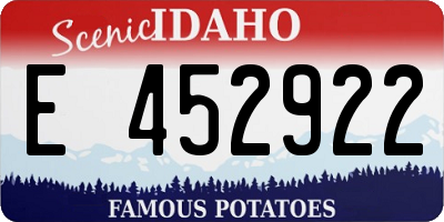 ID license plate E452922