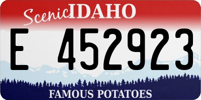 ID license plate E452923