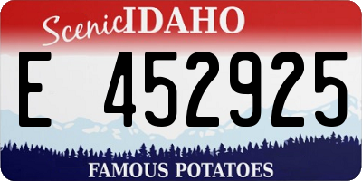 ID license plate E452925