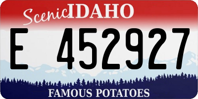 ID license plate E452927