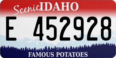 ID license plate E452928