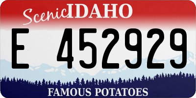 ID license plate E452929
