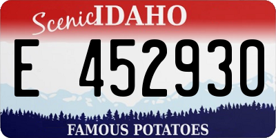 ID license plate E452930