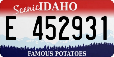 ID license plate E452931