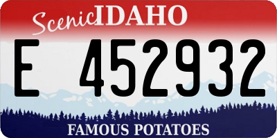 ID license plate E452932