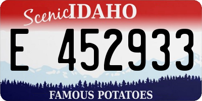 ID license plate E452933