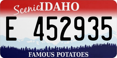 ID license plate E452935