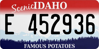 ID license plate E452936