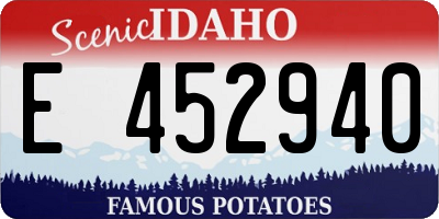 ID license plate E452940