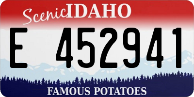 ID license plate E452941