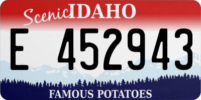 ID license plate E452943