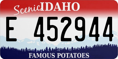 ID license plate E452944