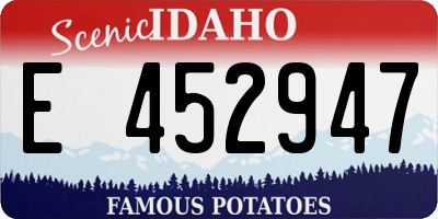 ID license plate E452947