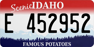 ID license plate E452952