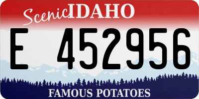 ID license plate E452956