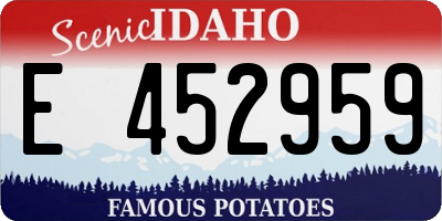 ID license plate E452959