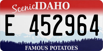ID license plate E452964