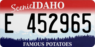 ID license plate E452965