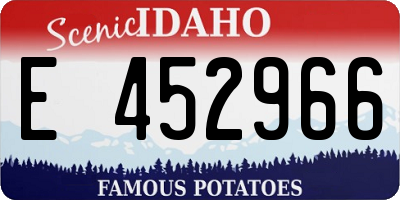 ID license plate E452966