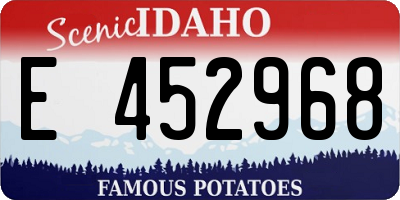 ID license plate E452968