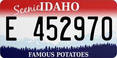 ID license plate E452970
