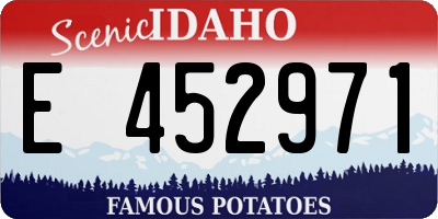 ID license plate E452971