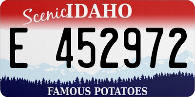 ID license plate E452972