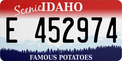 ID license plate E452974