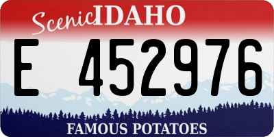 ID license plate E452976