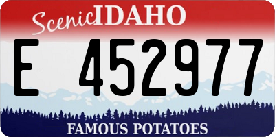 ID license plate E452977