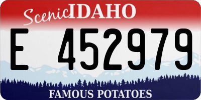 ID license plate E452979