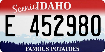ID license plate E452980