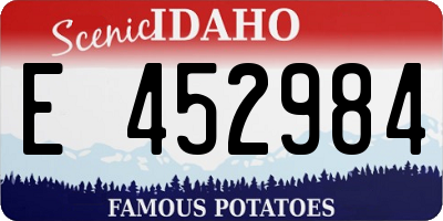 ID license plate E452984
