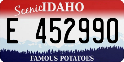 ID license plate E452990
