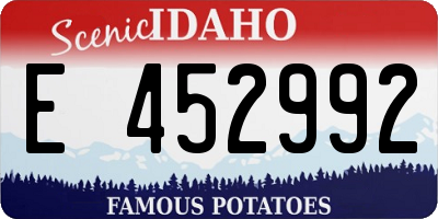 ID license plate E452992