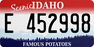 ID license plate E452998