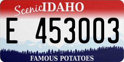ID license plate E453003