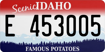 ID license plate E453005