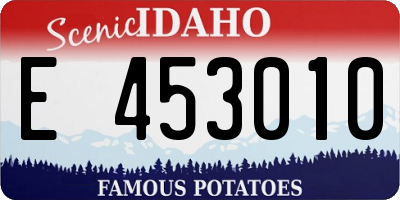 ID license plate E453010