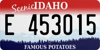 ID license plate E453015