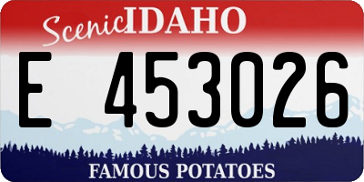 ID license plate E453026