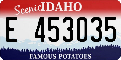 ID license plate E453035